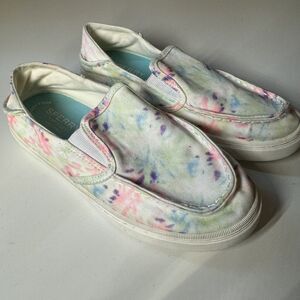 SPERRY Salty Jr Washable Pink Tie Dye Slip-On Sneakers Shoes Big Kids Size 4